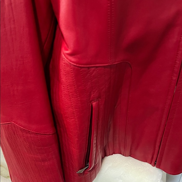 Wilson Women's Vibrant Red Leather Jacket - Picture 3 of 4
